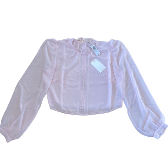 ARITZIA Wilfred Butterfly Blouse in Talc Pink, Size M - Picture 2 of 6
